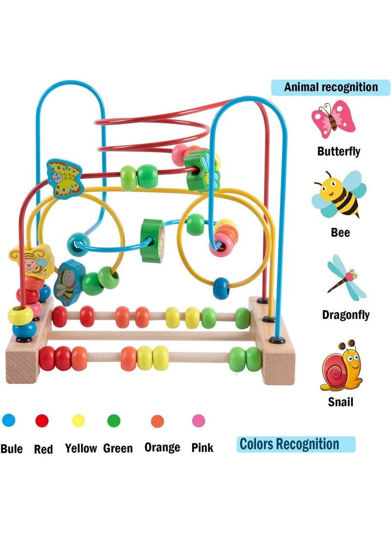 Twisoo Wooden Bead Maze Roller Coaster Toy for Toddlers | Educational Abacus Sliding Beads Game | Early Learning Toy for Counting, Grasping & Hand-Eye Coordination - Image 5